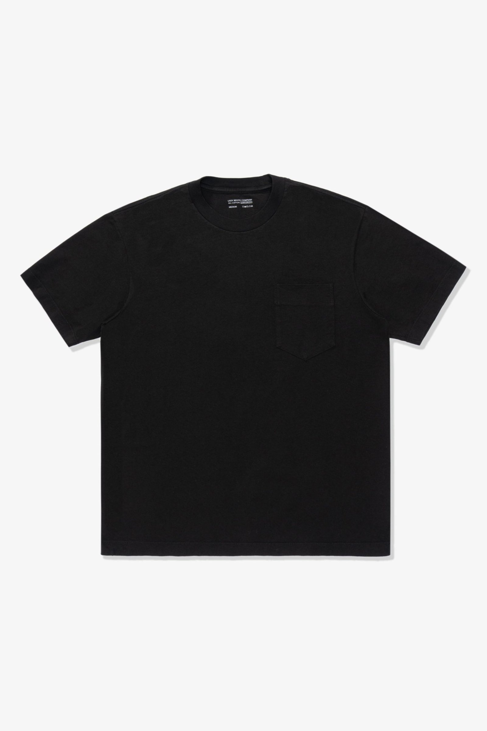 MUNICIPAL POCKET T-SHIRT - BLACK MUNICIPAL POCKET T-SHIRT - BLACK front view minimal streetwear tee