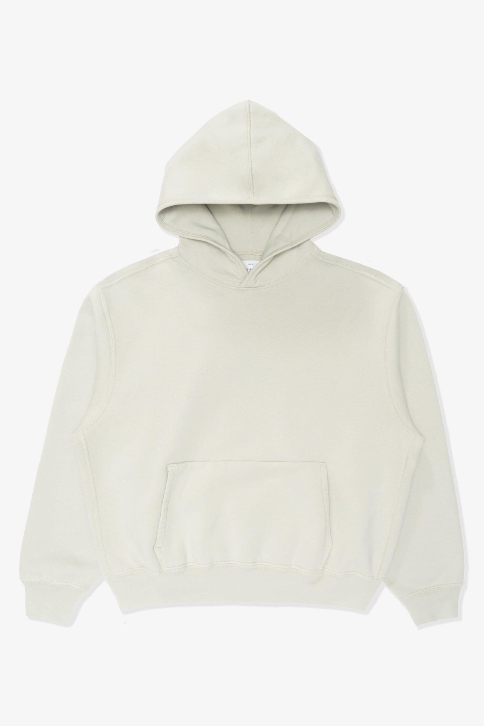 Taupe sand mini hoodie front view minimalist cropped hoodie streetwear