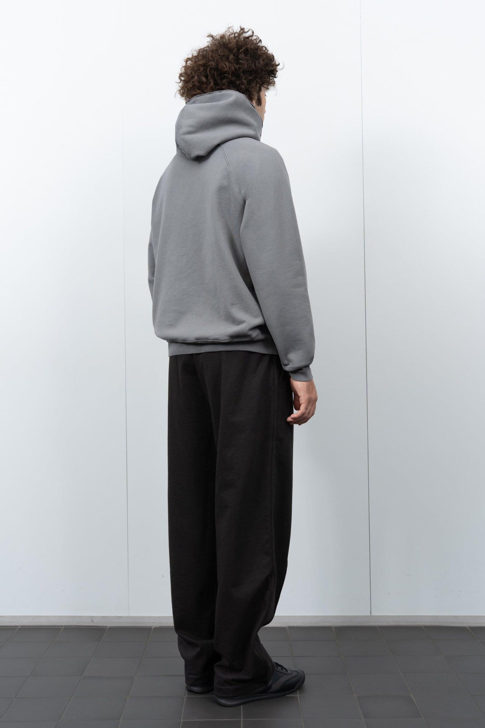 Super weighted hoodie kelp back view heavyweight streetwear hoodie